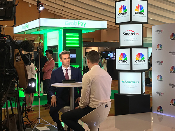 CNBC interviewing at Money 20/20 Asia 2018