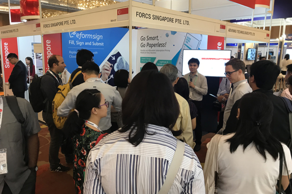 Collin, Channel Sales Manager of FORCS, giving a speech at ConnecTechAsia 2018 