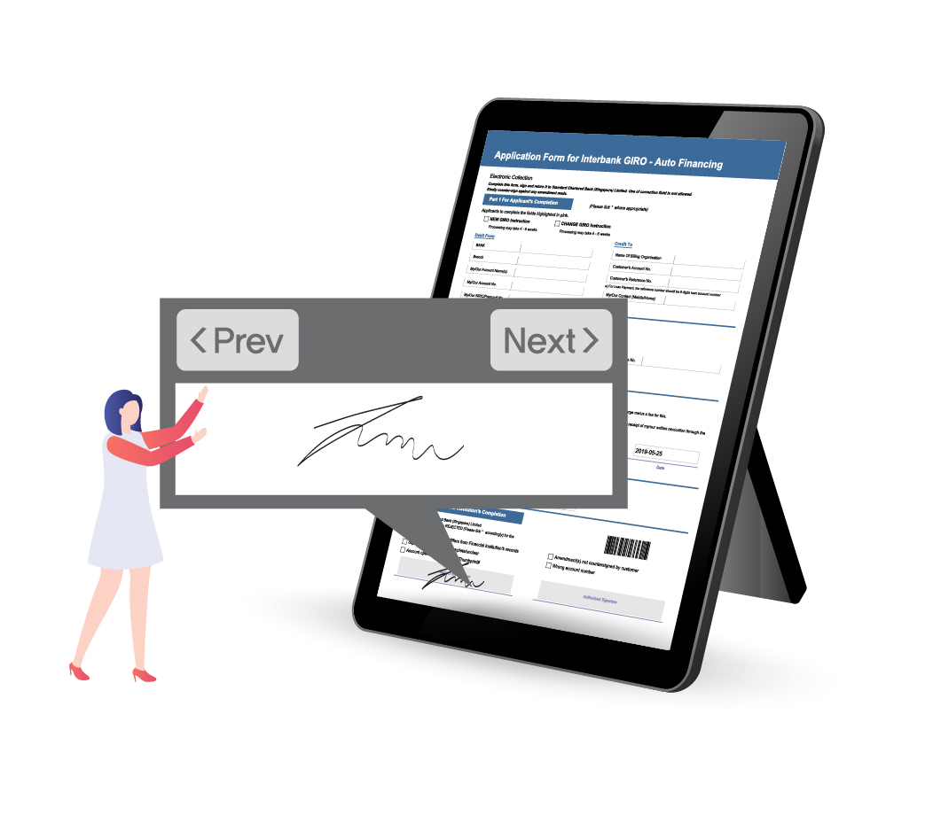 Sign electronically with Paperless Branch e-Form