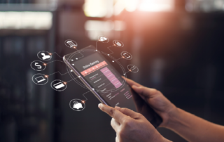 Digital banking on tablet
