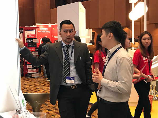 Visitor at FORCS booth, Malaysia FinTech Expo 2018 