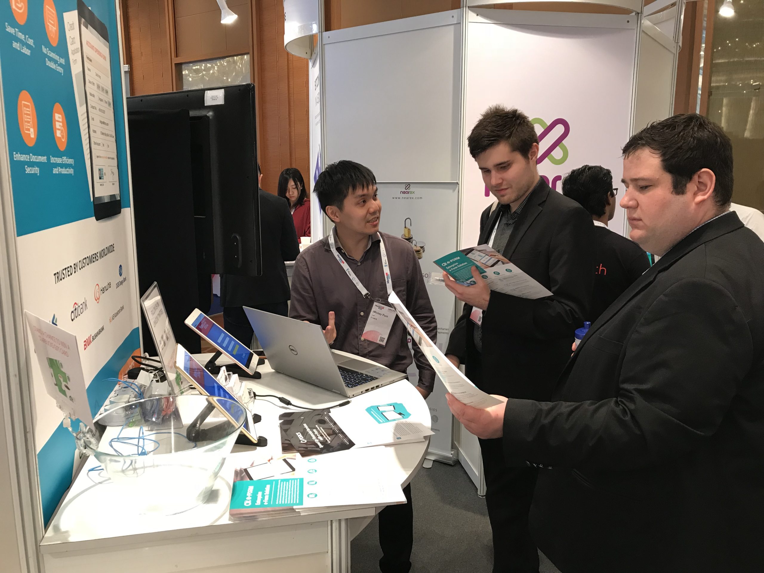 Visitors at FORCS booth, Money 20/20 Asia 2018