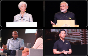 Narendra Modi, Christine Lagarde, Ong Ye Kung