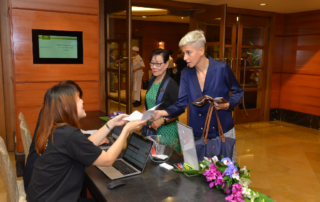 Registration booth at FORCS Fintech Conference 2019