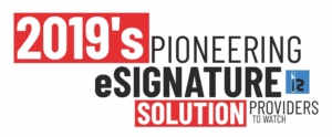 2019 Pioneering e-signature solution