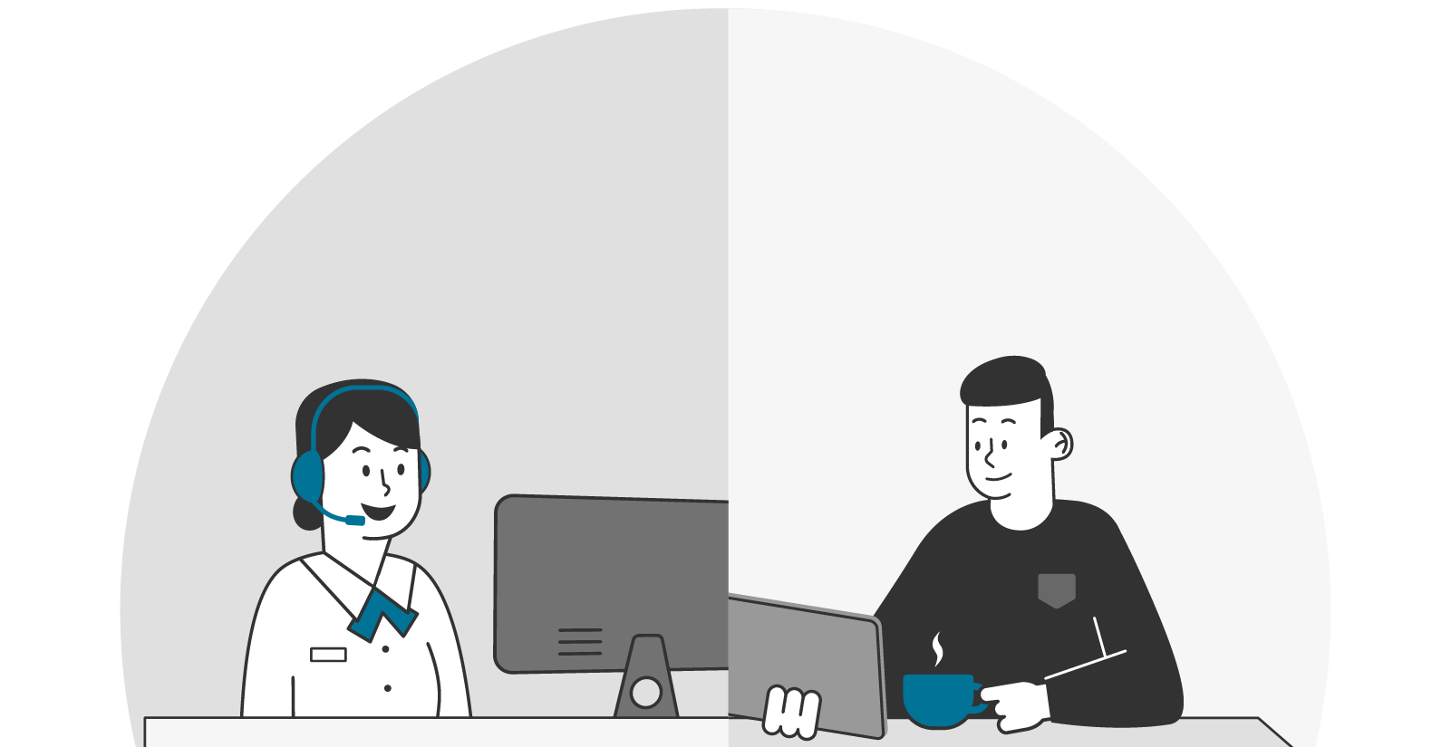 Guide your customer in person over the video call Guide your customer in person over the video call