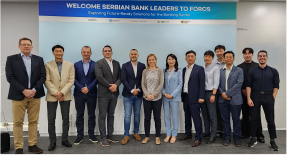 세르비아 은행 3사 리더 포시에스 방문